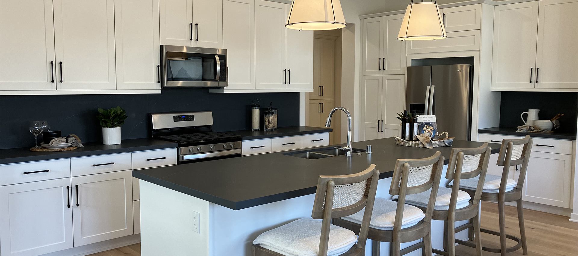 Image of a kitchen in a model home at Haddington 