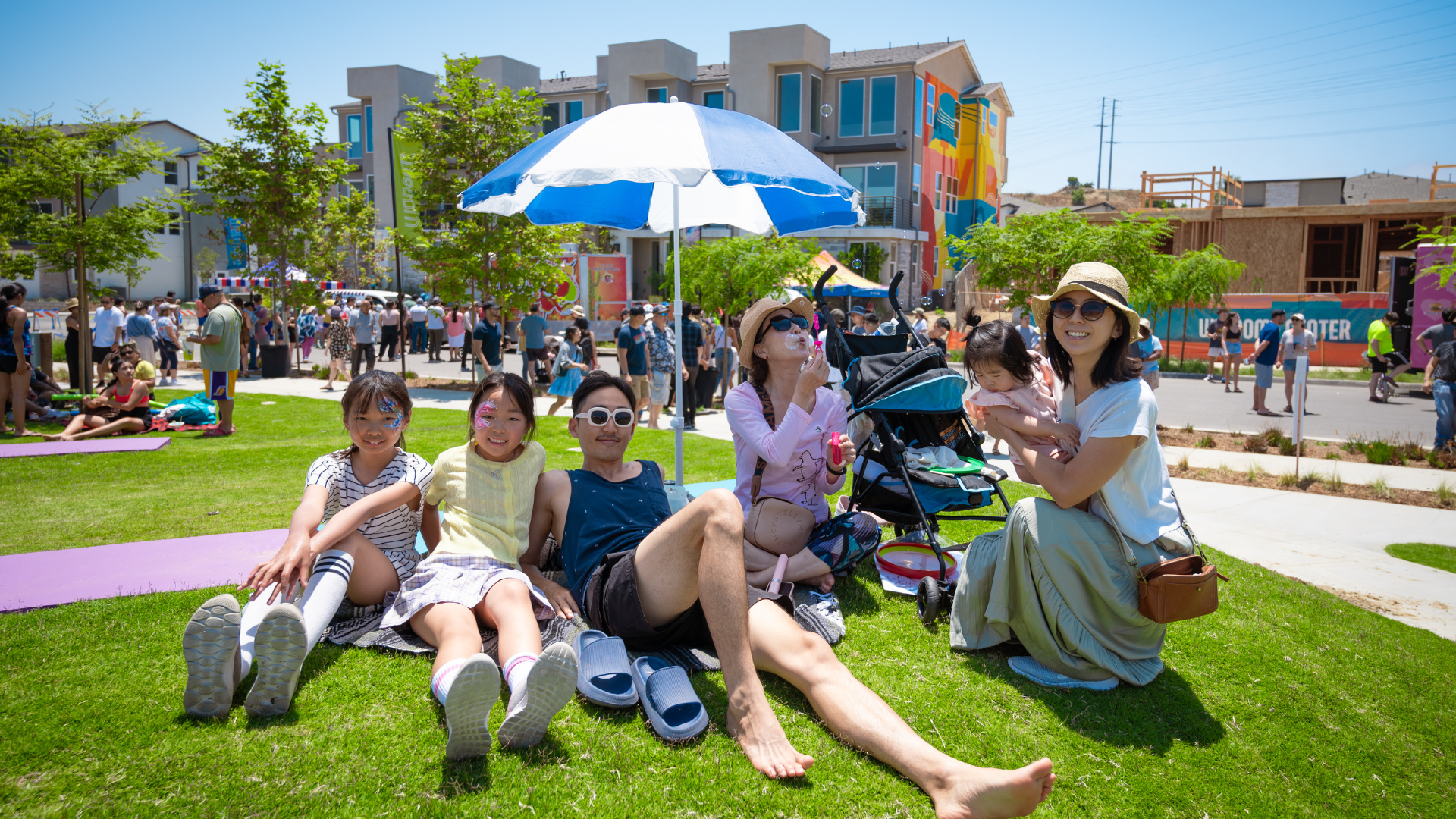 Image of a family at a 3Roots homeowner event